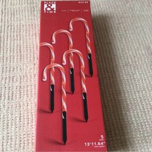 Christmas Candy Cane Battery Powered Pathway Lights